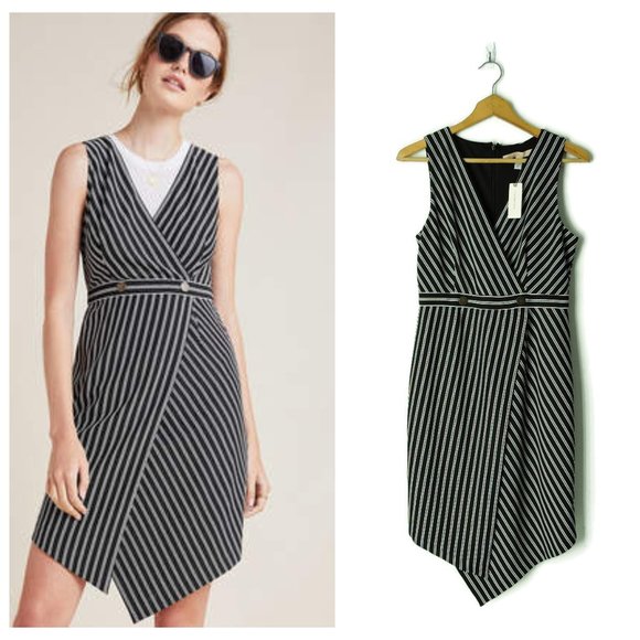 Anthropologie Hutch Asymmetrical striped Dress new - Picture 1 of 10